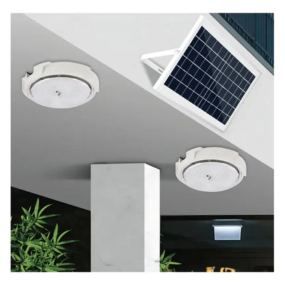 X4 Lampara Redonda De Techo Solar 100w M Casa Plafón Solar Color Blanco Frio