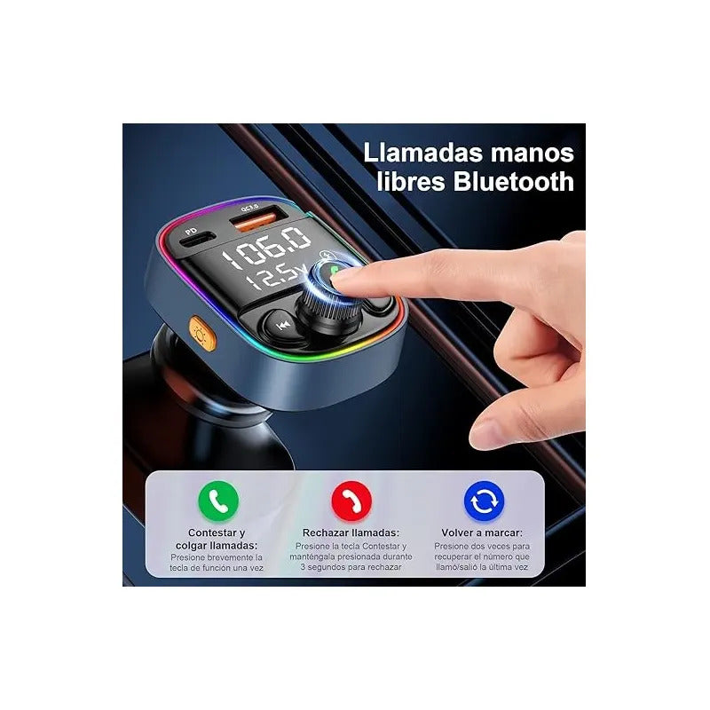 Transmisor Fm Bluetooth Cargador Auto Generic Pd-qc30