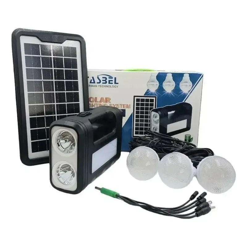 Kit Solar Tasbel Camping 3 Lámparas Led + Usb Emergencia