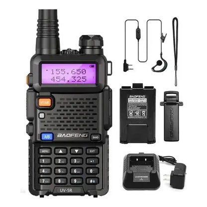 Walkie Talkie Baofeng Uv-5r Largo Alcance 10km 128 Canales Negro