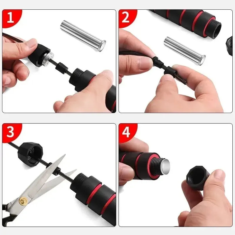 Cuerda Para Saltar / Velocidad 3 Metros Ajustable  Negro