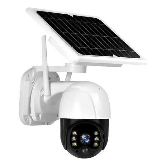 Camara Ip Solar Seguridad Wifi Exterior Hd 1080p Icsee Blanco