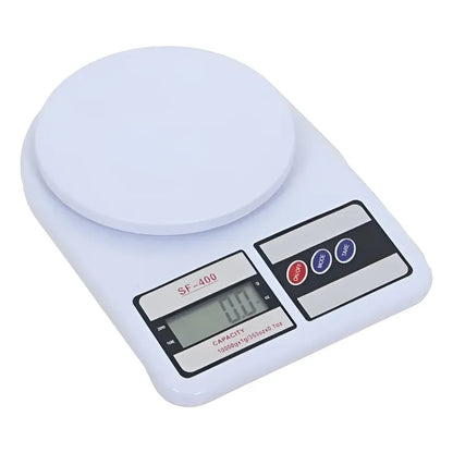 Pesa Digital Balanza De Cocina Comercio 1g A 10kg Portatil  Blanco 10 Kg