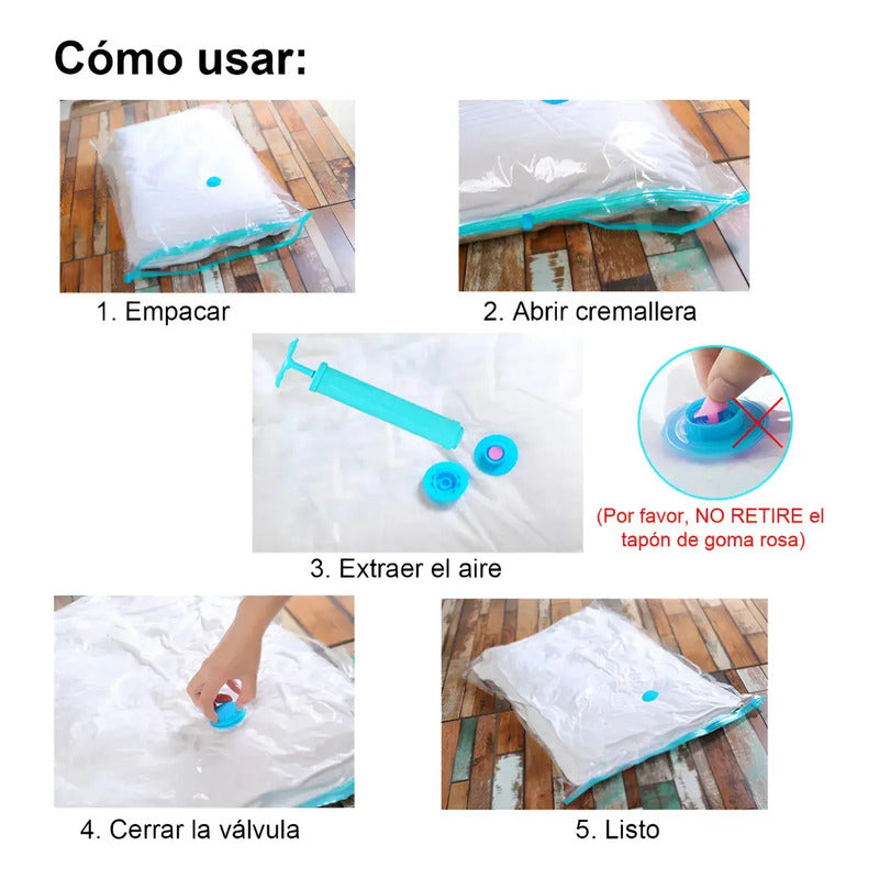 Bolsas Al Vacío 60 X 80 Cm Multiuso Closet Ropa Pack 12