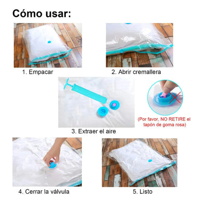 Bolsas Al Vacío 60 X 80 Cm Multiuso Closet Ropa Pack 12