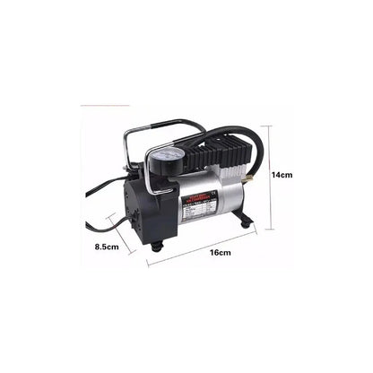 Compresor Aire Metalico Vehiculo Auto Moto Color Plateado