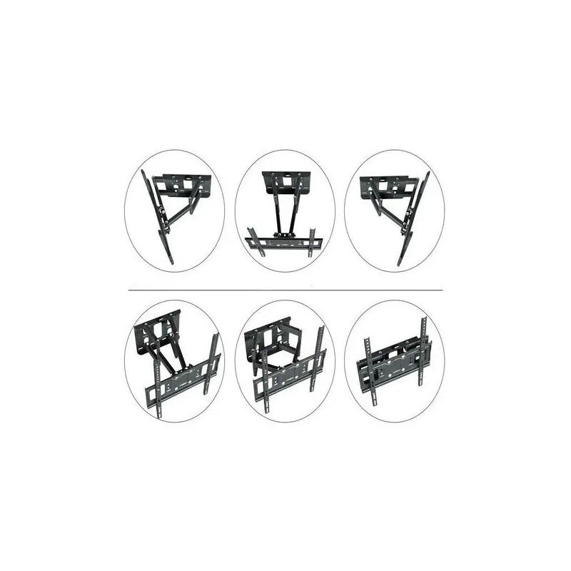 Soporte Tv Pared 2 Brazos Ajustable 40-80 Pulgadas 50kg Negro