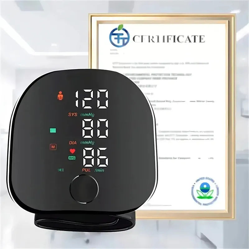 Tensiómetro De Muñeca Figoimport 2025 Pantalla Grande Voz 99 Memorias Negro