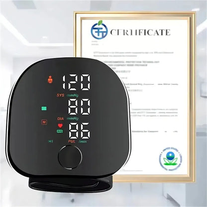 Tensiómetro De Muñeca Figoimport 2025 Pantalla Grande Voz 99 Memorias Negro