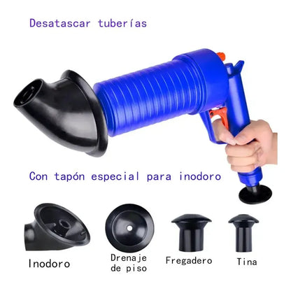 Sopapo Con Presión Destapador De Cañería Fregadero Baño
