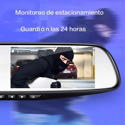 Espejo Retrovisor + Camara Frontal Y Camara Retroceso Hd Negro