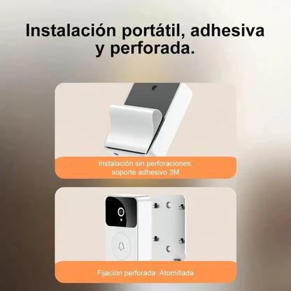 Figoimport Timbre Camara Wifi Seguridad Video Portero Inalámbrico Smart Herramientas Y Mejoras Del Hogar Figo Store Blanco