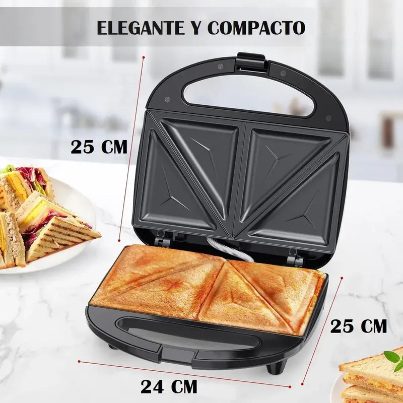 Maquina Electrica Tostadora Sanguchera Desayunos Y Meriendas Negro