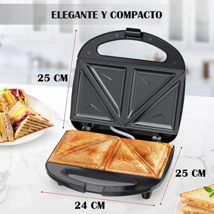 Maquina Electrica Tostadora Sanguchera Desayunos Y Meriendas Negro
