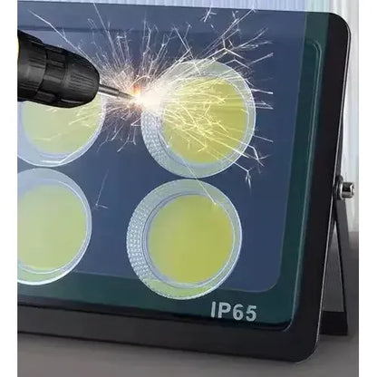 Foco Led Reflector Plano Cob Led 200w  Negro Blanco Frío