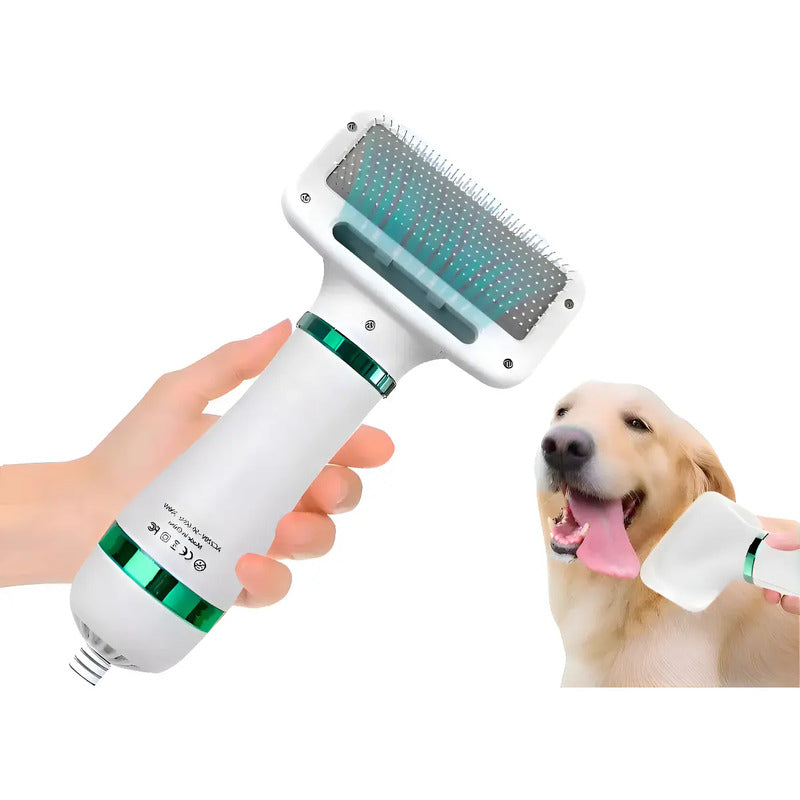 Cepillo Secador Quita Pelos Mascotas Perro Gato Saca Pelusas Blanco