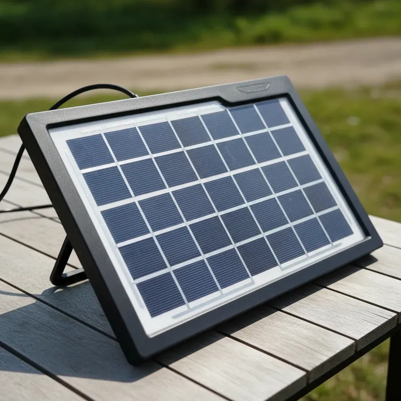 Kit Solar De Camping Luz Emergencia Usb 3ampolletas Blanco Frío
