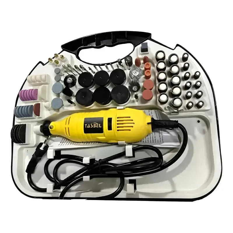 Minitorno Rotativo Inalámbrico Figoimport Ch2904-x Con 160 Accesorios Y Eje Flexible Para Bricolaje Y Precisión 60 Hz