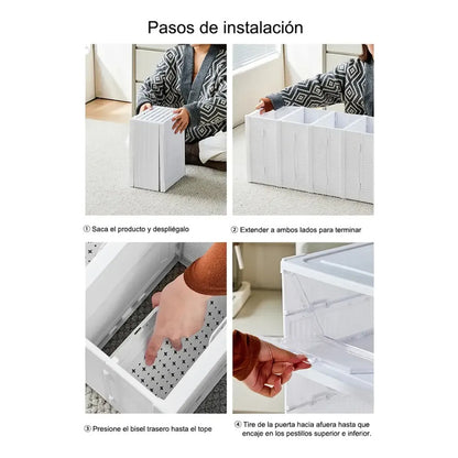 Zapatera Plegable De 6 Niveles Organizador De Almacenamiento Blanco