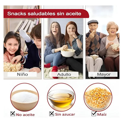 Máquina Para Palomitas De Aire Caliente Roja, 1200w, Para Fiestas Y Noches De Cine Rojo