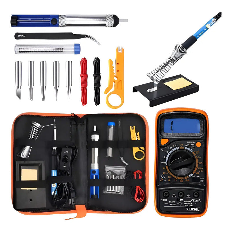 Kit De Electronica Para Soldar - 9 Piezas Con Tester