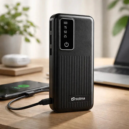 Bateria Externa 20000mah Power Bank Tres Salidas Usb Led Variado