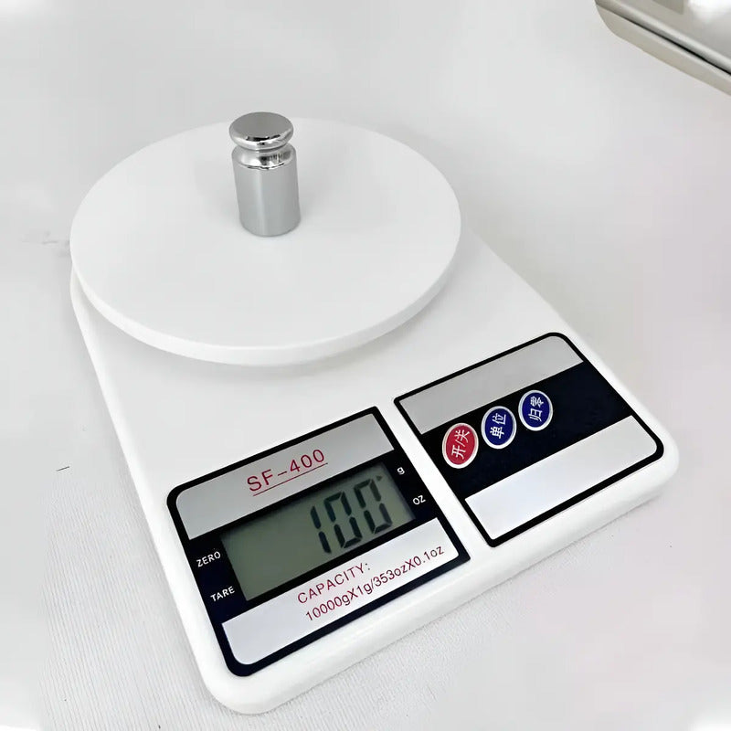 Pesa Digital Balanza De Cocina Comercio 1g A 10kg Portatil  Blanco 10 Kg