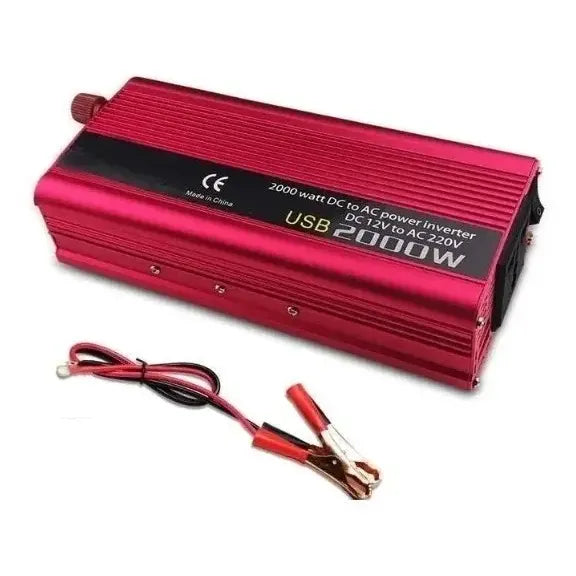 Inversor Covertidor Voltaje 2000w Batería 12 Volts A 220volt