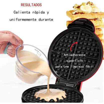 Mini Wafflera Eléctrica Redonda Arca 350w Para Desayuno