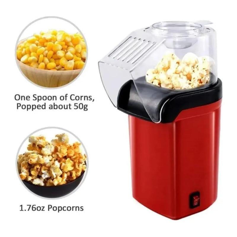 Máquina De Palomitas Relia Rh-903 Aire Caliente 1200w Color Rojo Rojo/negro