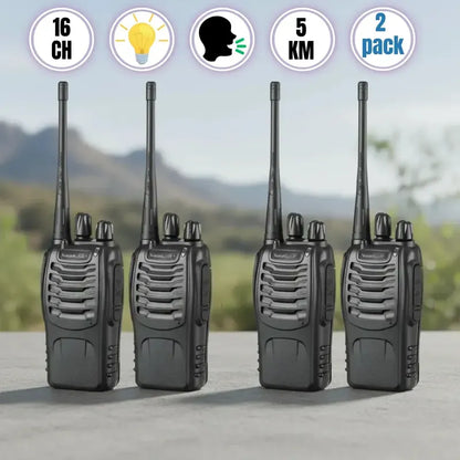 Radio Transmisor Baofeng Walkie Talkie Bf-888s X4 Negro