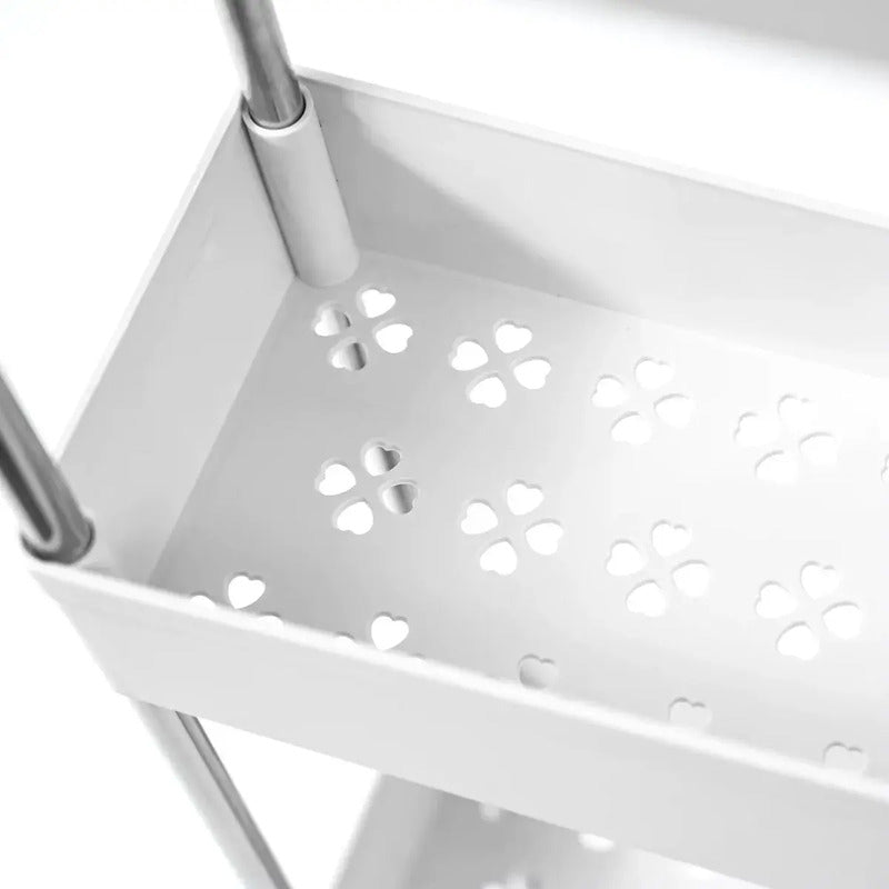Carrito Organizador 4 Estantes Con Ruedas Para Cocina Blanco
