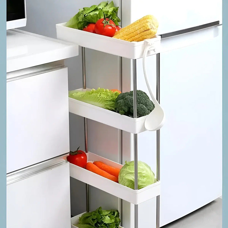 Organizador Baño Carro Cocina Organizador Cocina 4 Niveles Blanco