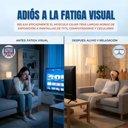 Masajeador Ocular Inteligente Con Compresión Y Calor Para Aliviar La Fatiga Y Ojeras Figoimport Blanco