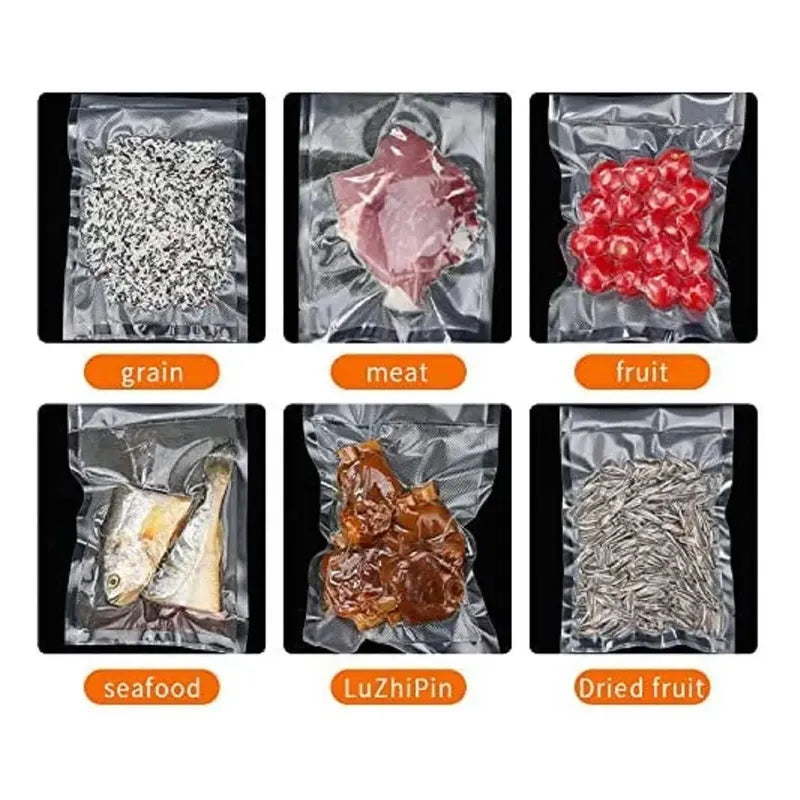 Maquina Selladora Al Vacío Con Bolsas Para Alimentos Color Transparente