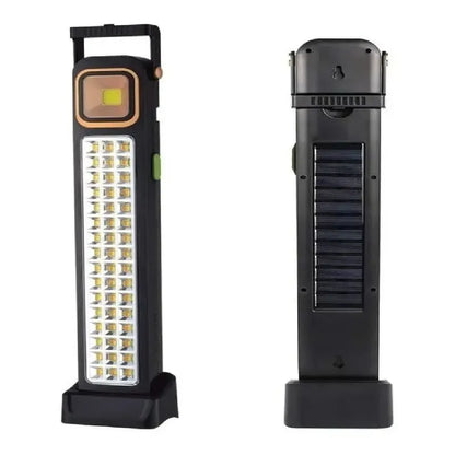 Pack X2 Lampara De Emergencia Solar 48 Led Negro