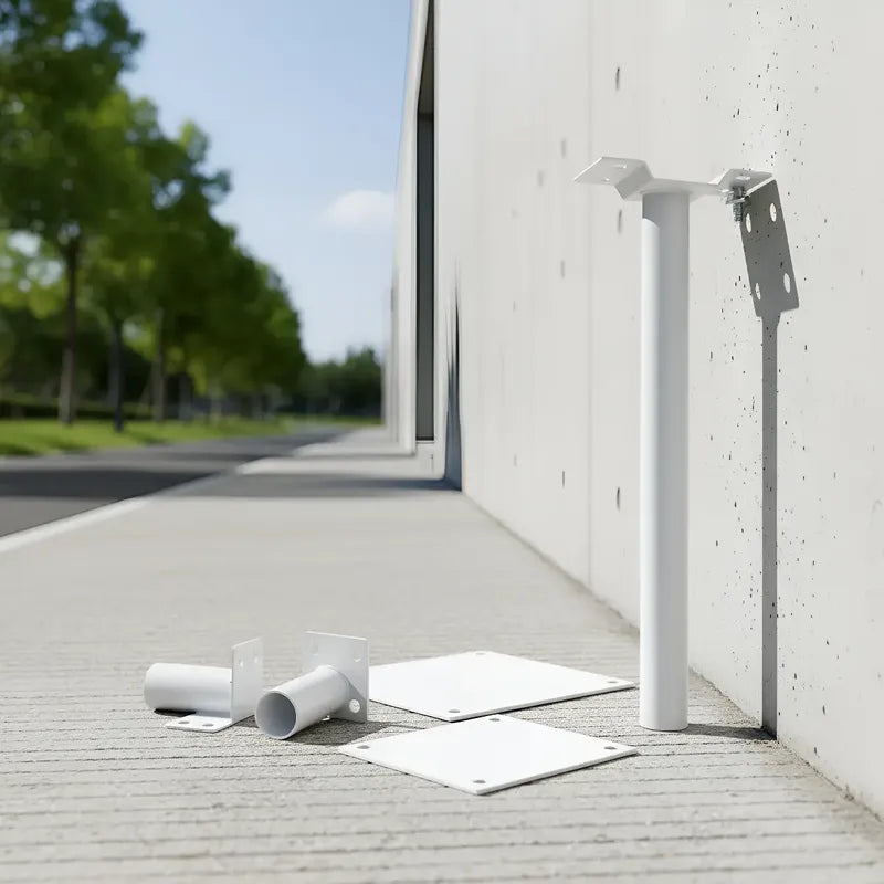 Soporte 50cm Para Focos Led Solares Exteriores Resistente Blanco Blanco Frío