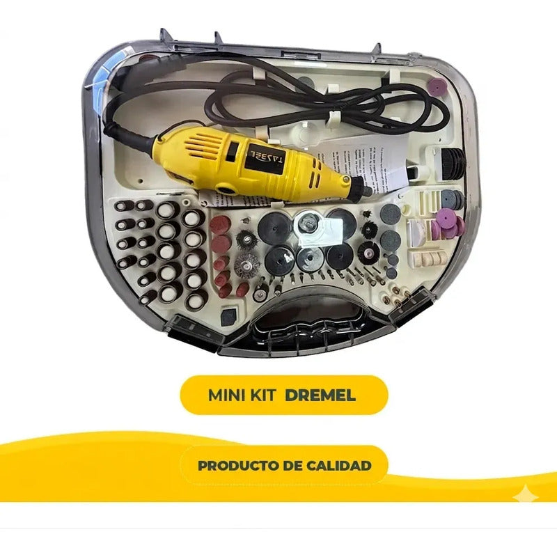 Minitorno Rotativo Inalámbrico Figoimport Ch2904-x Con 160 Accesorios Y Eje Flexible Para Bricolaje Y Precisión 60 Hz