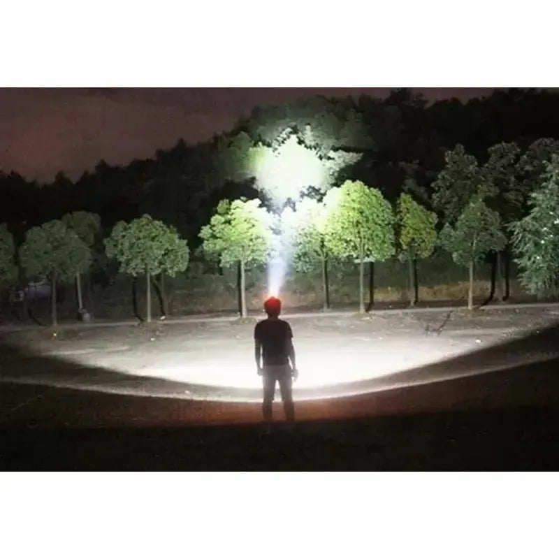 Linterna Foco Led 800w (reales) Caza Camping Minero Lampara Linterna Naranja Luz Blanco