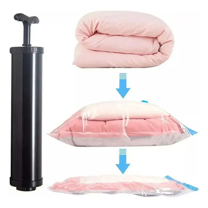Bolsa Al Vacio Comprimir Ropa Ahorra Espacio 60 X 80 Cm 1und