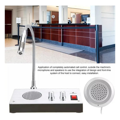 Citofono Microfono Intercomunicador Banco Caja 2 Vias Gris