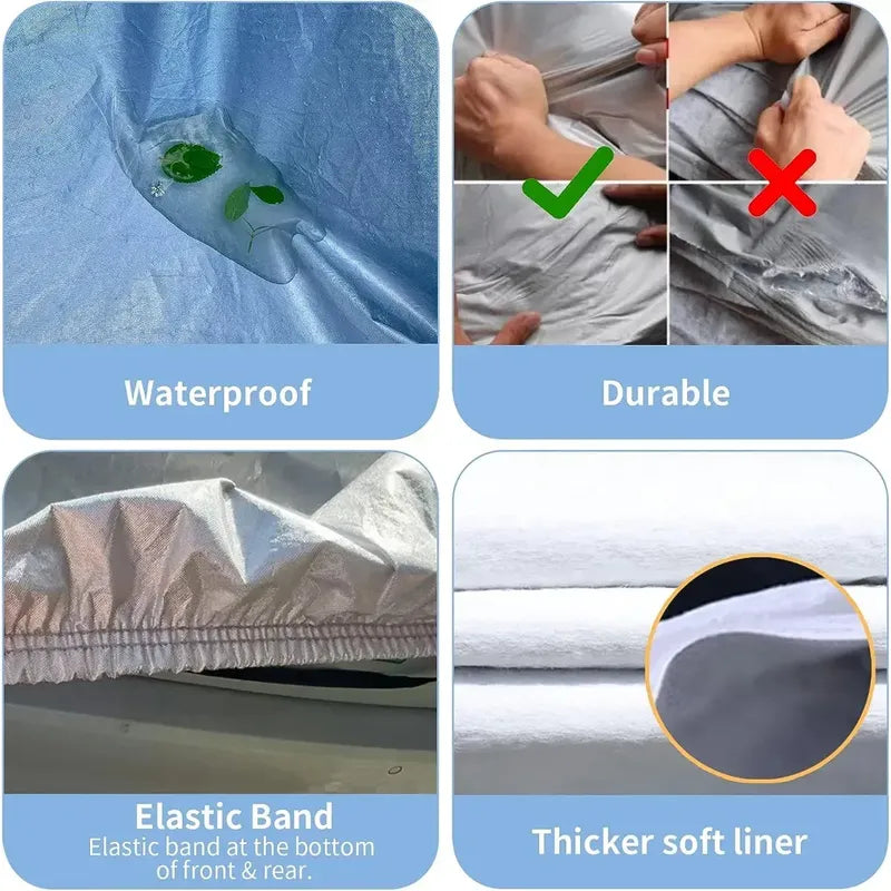 Carpa Funda Cubre Auto Premium Impermeable Gris L