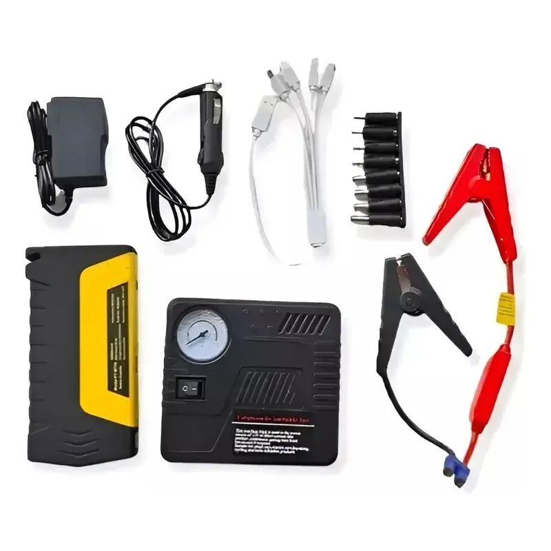 Partidor Auto Celular Tablet Usb 12v + Compresor De Aire