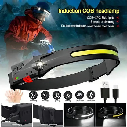 Linterna Led Cintillo Con Sensor Montado En La Cabeza Color De La Luz Blanco Tecnopro