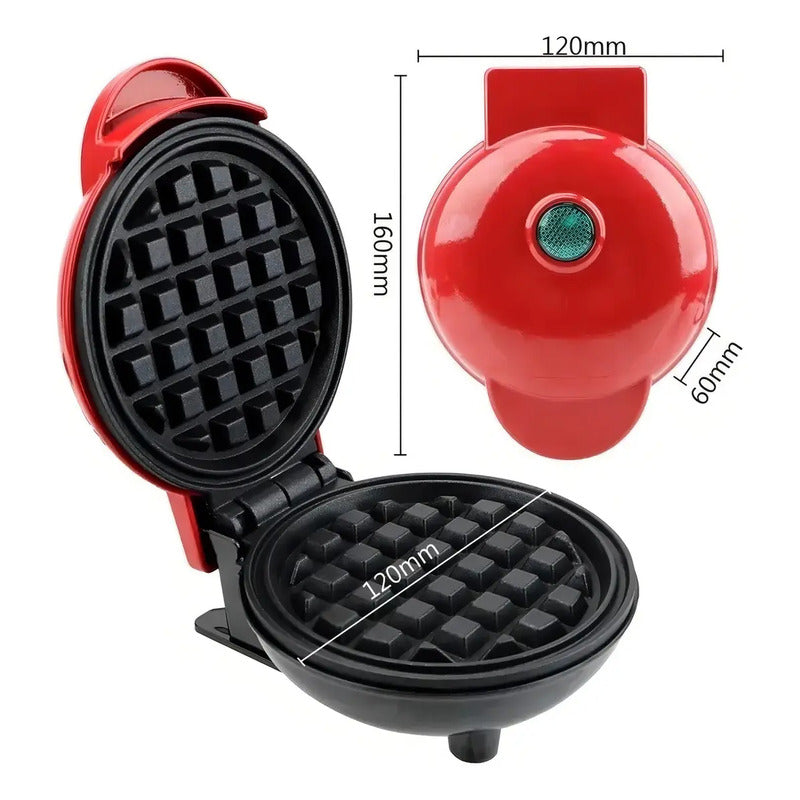Mini Wafflera Eléctrica Redonda Arca 350w Para Desayuno