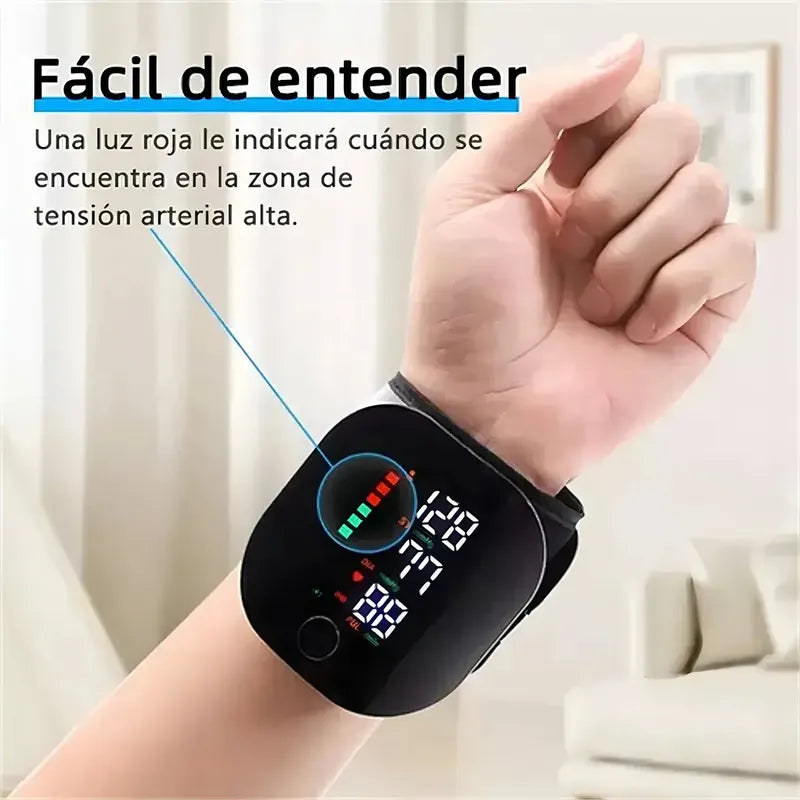 Tensiómetro De Muñeca Figoimport 2025 Pantalla Grande Voz 99 Memorias Negro