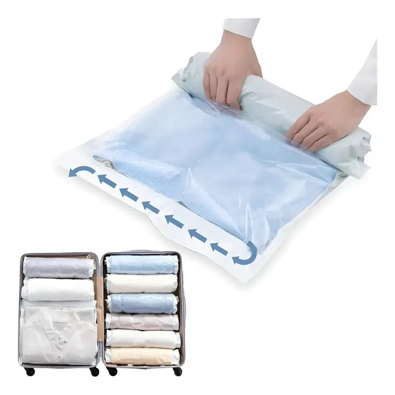 Bolsa Al Vacio Comprimir Ropa Ahorra Espacio 70cm X 110cm