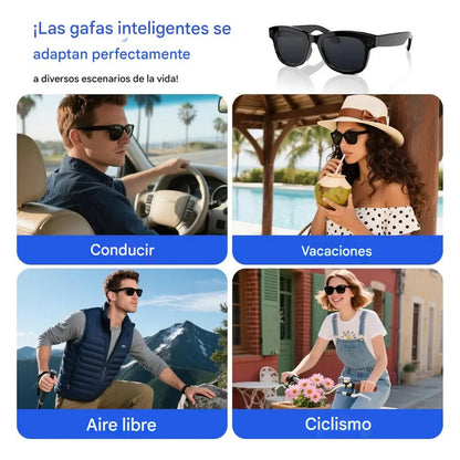 Lentes Smart G5 Asistente Voz Camara Fotos Y Musica Estándar Negro