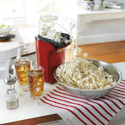 Maquina Para Hacer Cabritas Popcorn Libre De Aceite 1200w  Rojo-negro