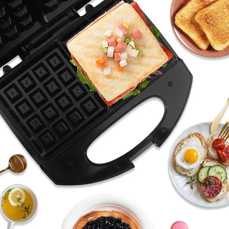 Waflera Reposteria Maquina De Waffles Maker Negro